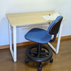 中古パソコンデスク【パタパタデスク＋チェア】シンプル折り畳み可能...