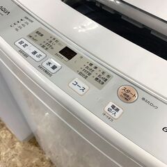 AQUA/アクア 全自動洗濯機 2020年製 AQW-S60H 6.0kg ホワイト 生活家電 札幌 東区 店頭引取り歓迎の画像