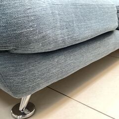 2人掛けソファー　ファブリック　ブルーの画像