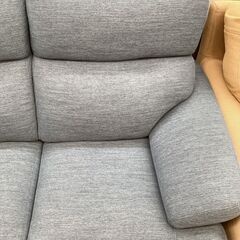 2人掛けソファー　ファブリック　ブルーの画像