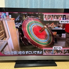 SONYブラビア　40型ダークブラウン 木製 ダイニング5点セット【9651165】