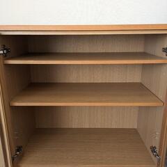 【無印良品】木製ガラス扉キャビネット 3段の画像