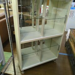 コレクションケース 引き戸 背面ミラー 日焼けアリ【引取限定・現...