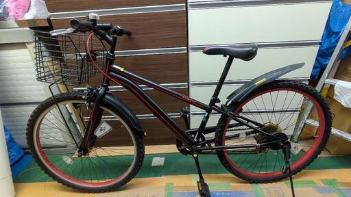 美品です　２６インチ　６段変速　クロスバイク風　子供用　自転車　ヘルメット付