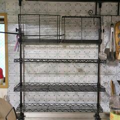 【お渡し者決定】キッチン突っ張りラック　黒の画像