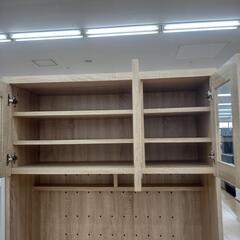 ★ジモティ割あり★  レンジボード ライトブラウン H182×D41×W90 クリーニング済み OJ7343