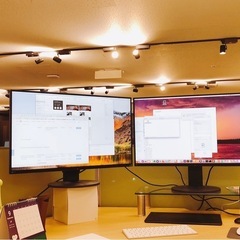 お得♪【ガラス製】モニター台　2つセットの画像