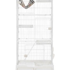 ペットケージ 猫 トイレ付き　爪研ぎ　ステップ