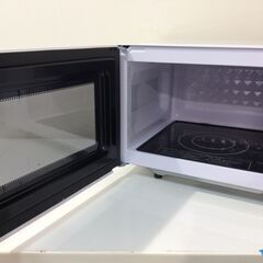 (2/21受渡済)JT9961【IRISOHYAMA/アイリスオーヤマ 電子レンジ】美品 2023年製 KMB-F186-W 家電 キッチン フラットテーブル 横開き