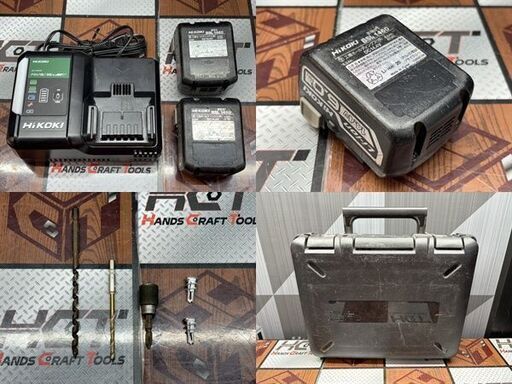 値下げしました！【中古】ハイコーキ HiKOKI WH14DDL2 コードレスインパクトドライバ バッテリー×2・充電器付き