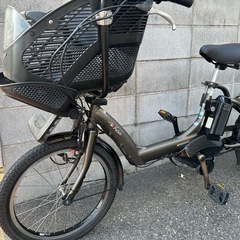電動アシスト自転車 チャイルドシート付き グレー