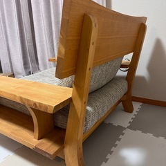 1/18まで！【最終値下げ！美品】　1人用布張りソファ　ニトリの画像