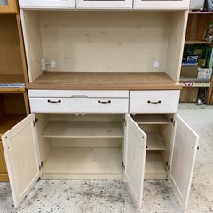 【愛品館 江戸川店 】3枚スイング扉 キッチンボード 大川家具の画像