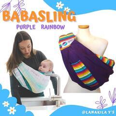 babasling　ババスリング  抱っこひも 　パープル　レインボー

の画像