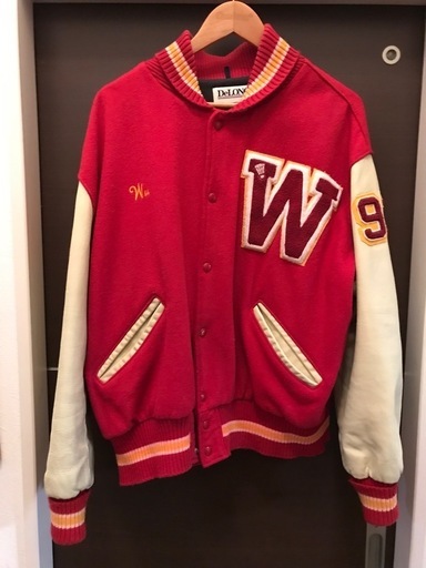 スタジャン デロング　赤とクリーム色 93 Danny アメリカ製