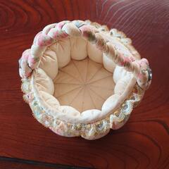 パッチワーク篭の画像