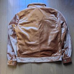 THE CUSTOM JACKETS ベロア生地 シングルライダース Lサイズの画像