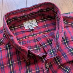 Green label relaxingボタンダウンチェックシャツ(S)の画像