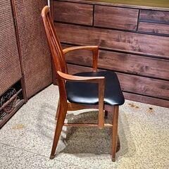 【武蔵小山店】 【在庫２点】　アームチェア　ダイニングチェア　チーク材 北欧 ハイバックチェア ヴィンテージ ダイニング チェア 椅子 イス 検) Niels Koefoed　EVA  エヴァチェア　エバチェア　エバ エヴァ　チェア　【アーム無し タイプも同時販売中 在庫５脚】　チーク　デンマークの画像
