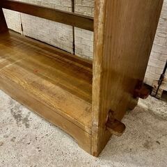 【武蔵小山店】  古書棚 本棚　ブックシェルフ　シェルフ　古書棚　昭和　レトロ　ビンテージ　大きい　什器　店舗　ラック　杉　無垢　日本製　希少　検　くさび　楔の画像