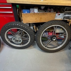 gn125 純正ホイール IRC ブロックタイヤ付き バリ山　