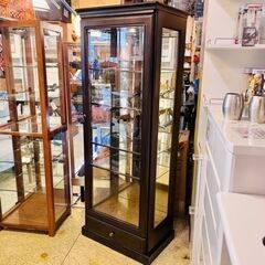 売約済み【池上店】ショーケース モーブル デコール ディスプレイキャビネット 飾り棚 照明付き 検) IDC大塚家具 大塚家具 キュリオケース おしゃれ 品川区 大田区 リサイクルショップ ランバールーム 武蔵小山店 武蔵小山パルム 戸越銀座 池上 大森 蒲田