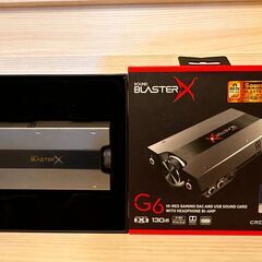 Creative Sound BlasterX G6 ポータブル ハイレゾ対応 ゲーミング USB DAC PC PS4 Switch SBX-G6 ブラックの画像