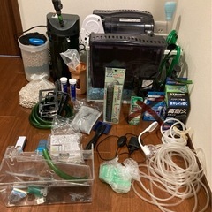 値下げ　
水槽，ﾋｰﾀｰ，ｴｰﾊｲﾑﾌｨﾙﾀｰ，ろ材，他多数