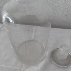 🟠古道具 アンティーク ガラス瓶 蓋付き 2本セットの画像