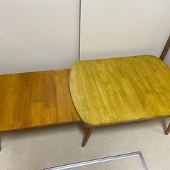 ローテーブル　伸縮タイプ　木製の画像