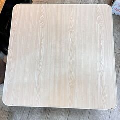 東芝 こたつ ローテーブル 2wayリバーシブル天板 幅75cm 正方形 木目調天板 白 ホワイト★買取帝国 志木店の画像
