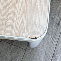 東芝 こたつ ローテーブル 2wayリバーシブル天板 幅75cm 正方形 木目調天板 白 ホワイト★買取帝国 志木店の画像