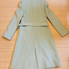 UNTITLED  アンタイトル ロングコート  ライトグリーンM  アンゴラ混紡 ‎|•'-'•)و✧ 着用1回の美品でクリーニング済み✨の画像