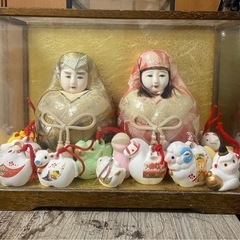雛人形　男女セット　干支置物付き