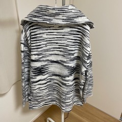 ゼブラ柄ハーフジップニットの画像