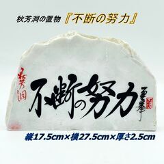 秋芳洞の置物 『不断の努力』