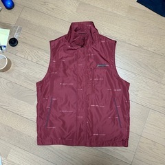 ダンロップモータースポーツ　ナイロン　ベスト　ワインレッド　S