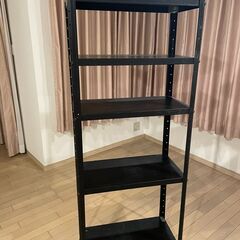 ブラック　★★マンテン　スチール棚　巾60.5ｘ高さ149.5ｘ...