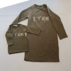 【新品】　親子 セット　ワンピース トレーナー 裏起毛 リンク ...