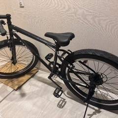 クロスバイク 自転車26 FAT CROSS ブラックの画像