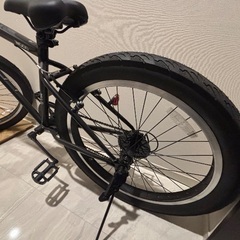 クロスバイク 自転車26 FAT CROSS ブラックの画像