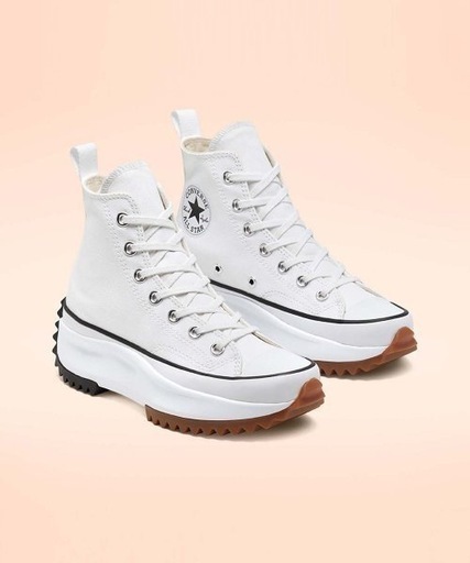 コンバースチャックテイラー 厚底 ランスタ ハイク WHITE ハイカット