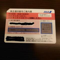 ANA株主優待券　2025年5月31日まで