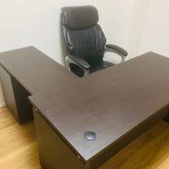 【美品】L字デスク（収納有）と椅子セット