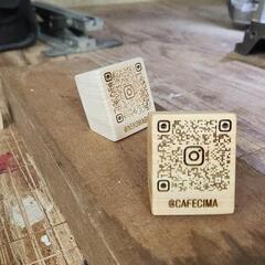木製オリジナルQRコードキューブの画像