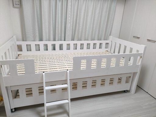 【お取引中】北欧調 親子ベッド（二段ベッド） シングルサイズ【ホワイト】※受け取り日時ご確認お願い致します