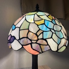 花柄ステンドグラスランプ