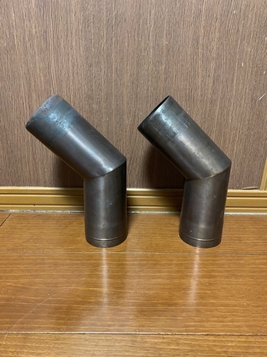45度ベントパイプM(φ76mm煙突)2本セット