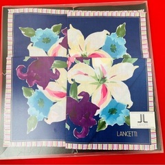 LANCETTI ランチェッティ 花柄スカーフ ハンカチ イタリア レディースの画像