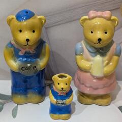 【レトロヴィンテージ】クマのシュガーポットセット 3体
